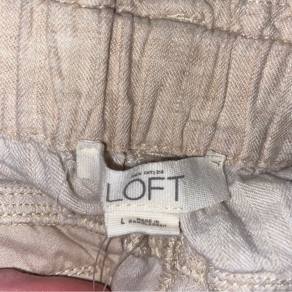 Loft Linen Blend Shorts Size Large NWOT - Picture 2 of 11